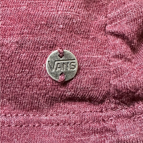 Vans‎ Cotton T Shirt Dress Short Sleeve  Size Medium Plum with Gray Trim - Picture 8 of 10